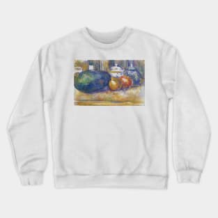 Still Life with a Watermelon and Pomegranates by Paul Cezanne Crewneck Sweatshirt